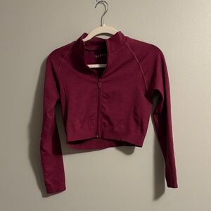 Alphalete Women's Burgundy Zip-Up Top
